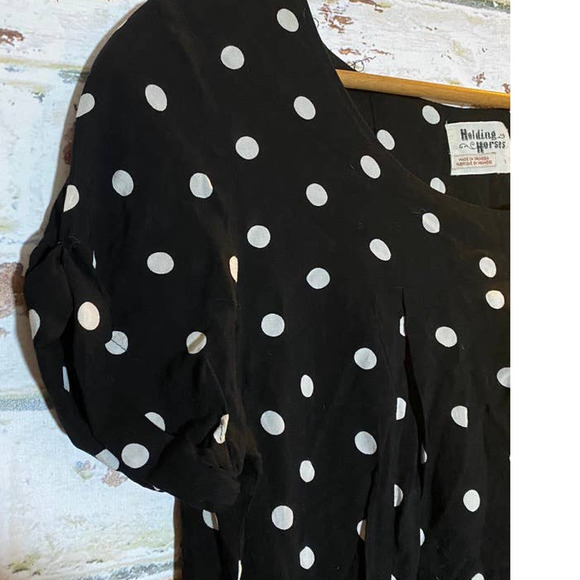 Anthropologie Holding Horses Oversized Lightweight Rayon Polka Dot Tunic Top - Picture 3 of 8